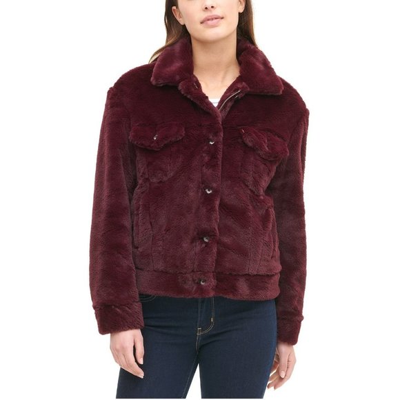 LEVI'S Women's Faux Fur Trucker Jacket - Picture 2 of 10